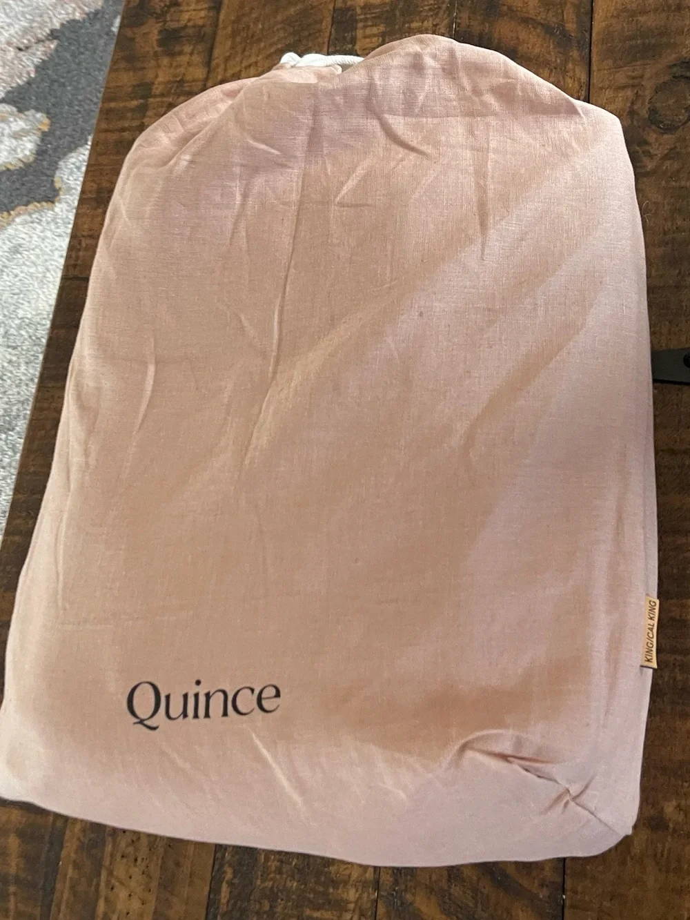 NWOT Quince European Linen 3 Pc Duvet Cover Set, King/Cal (Desert Sunset)